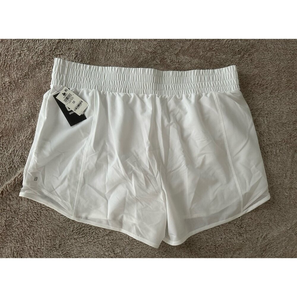 Womens ID Ideology High-Waist Woven Active Shorts Size 1X Bright White New - Picture 11 of 14
